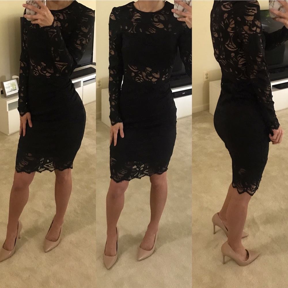 H&M Black Midi Dress